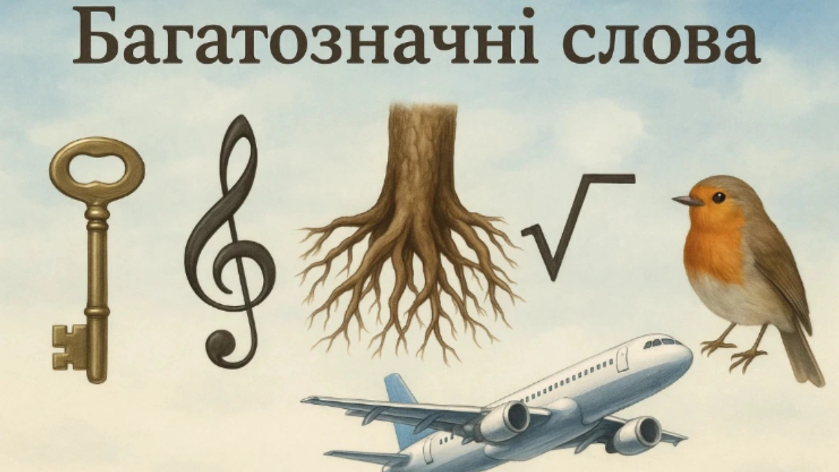 Багатозначні слова приклади в тексті